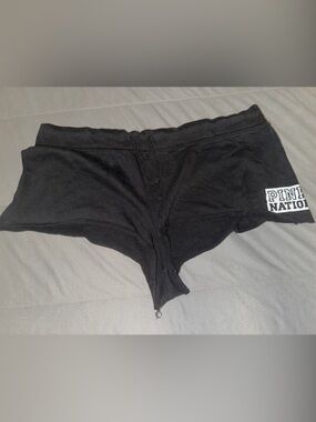 PINK Victoria's Secret Black Logo Athletic Shorts